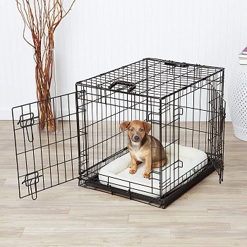 AmazonBasics Single-Door & Double-Door Folding Metal Dog Crate Cage