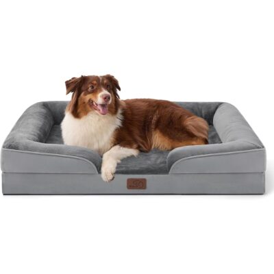 Bedsure Orthopedic Bolster Dog Sofa Bed