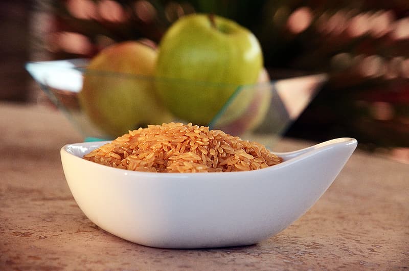 Brown Rice on plate