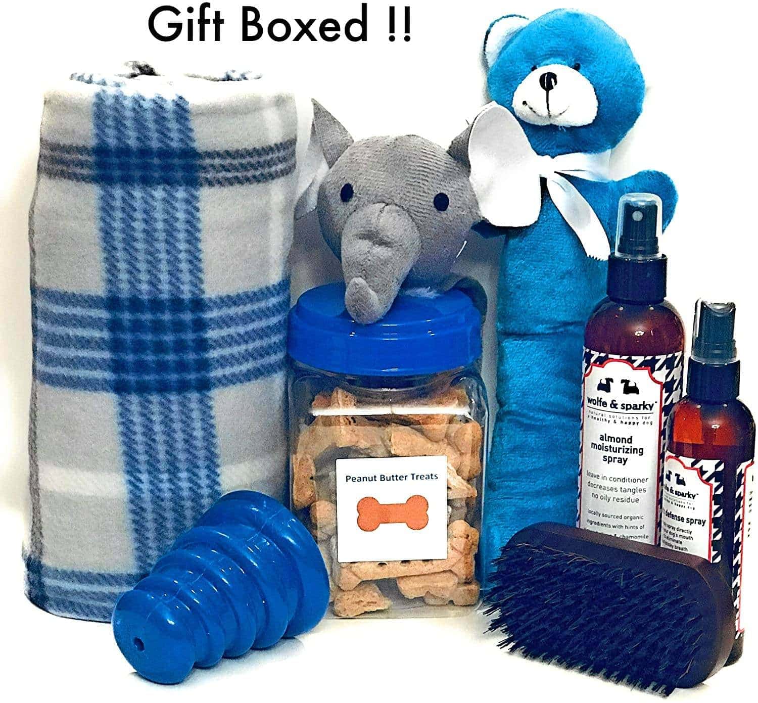 Deluxe Blue Dog Gift-Wolfe and Sparky-Amazon