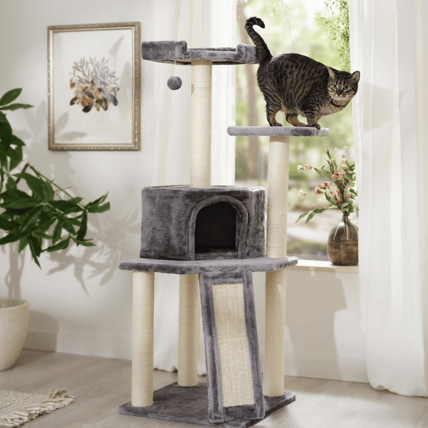 Frisco Faux Fur Cat Tree & Condo