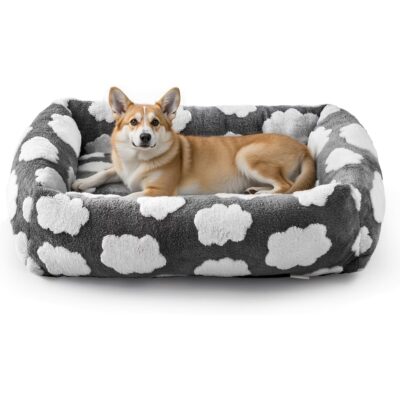 JOEJOY Jacquard Cloud Square Dog Bed