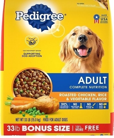 Pedigree Adult Complete Nutrition Roasted Chicken, Rice & Vegetable Flavor Dry Dog Food
