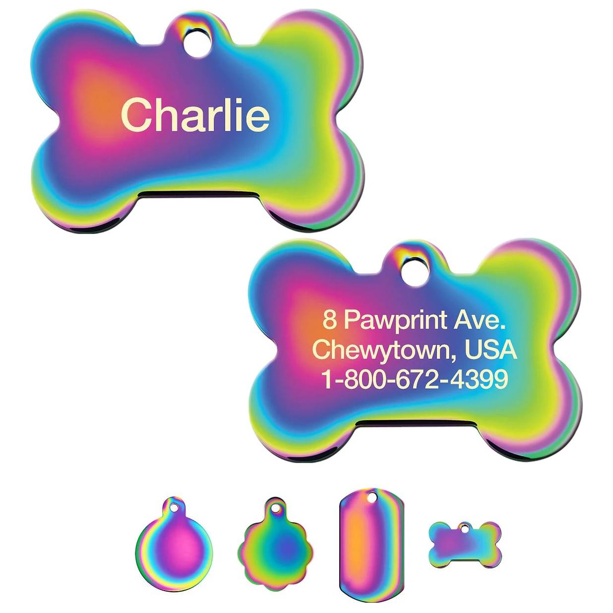 Quick-Tag Coated Metal Personalized Cat ID Tag