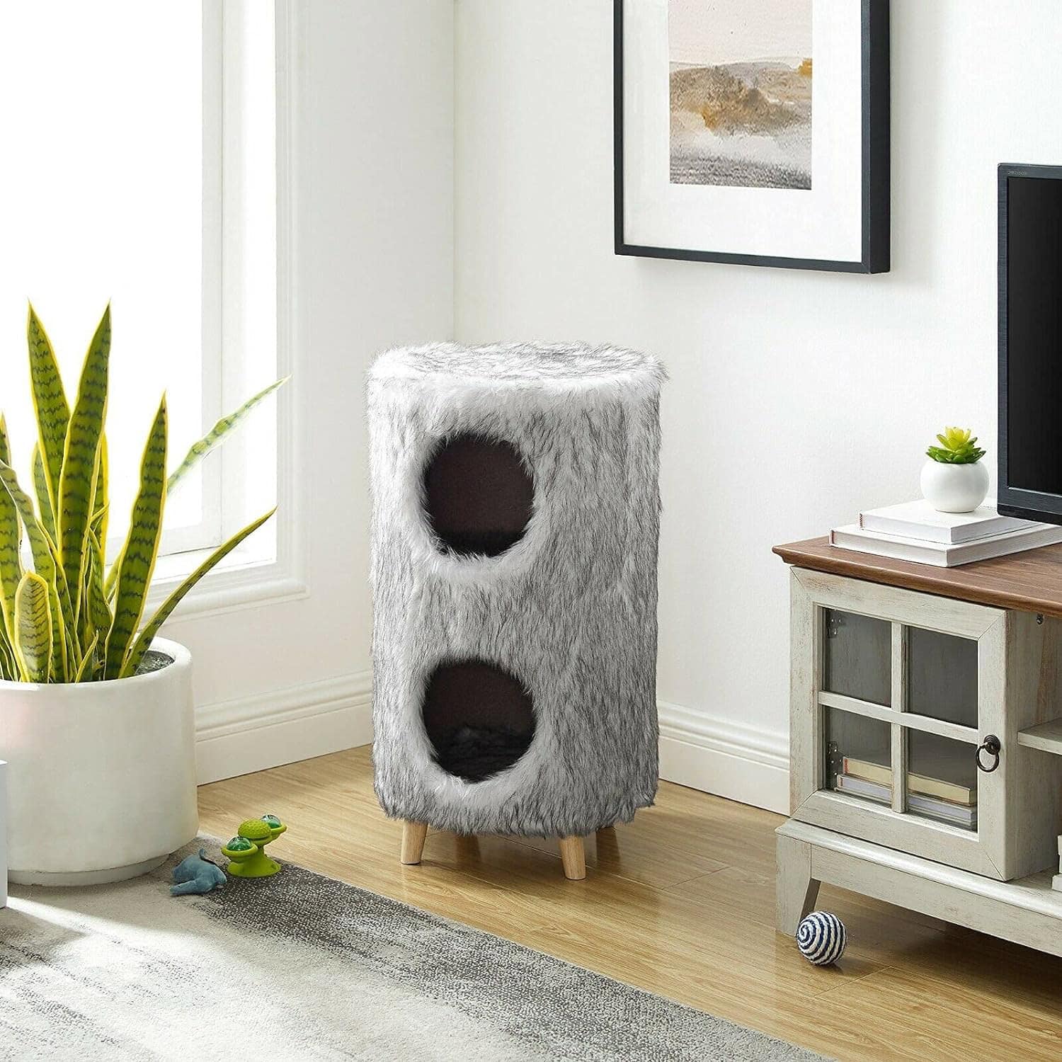 Sam’s Pets Pufak 27-in Cat Tree Cylinder new