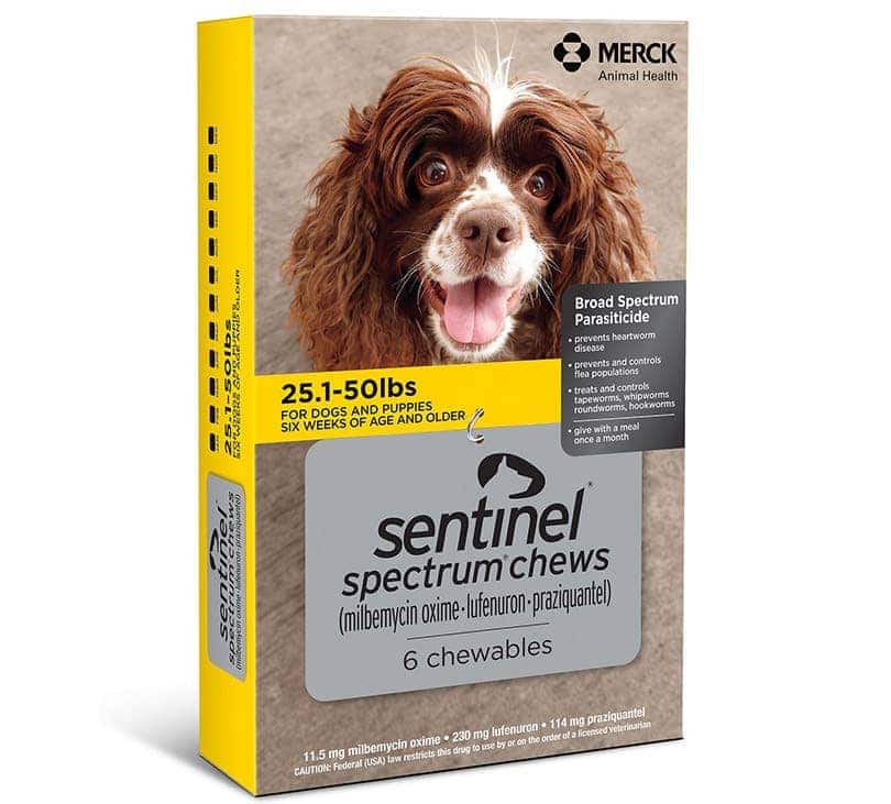 Sentinel Spectrum for dogs (25.1-50 lbs)