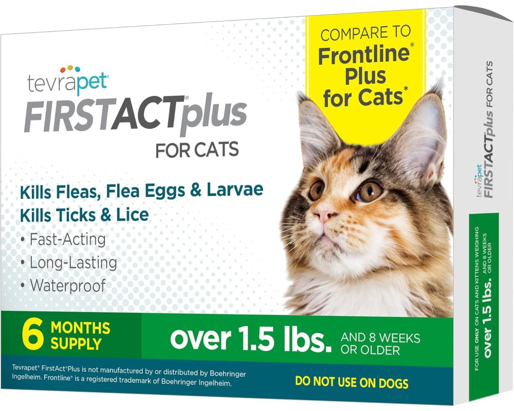 TevraPet FirstAct Plus Flea and Tick Prevention for Cats 