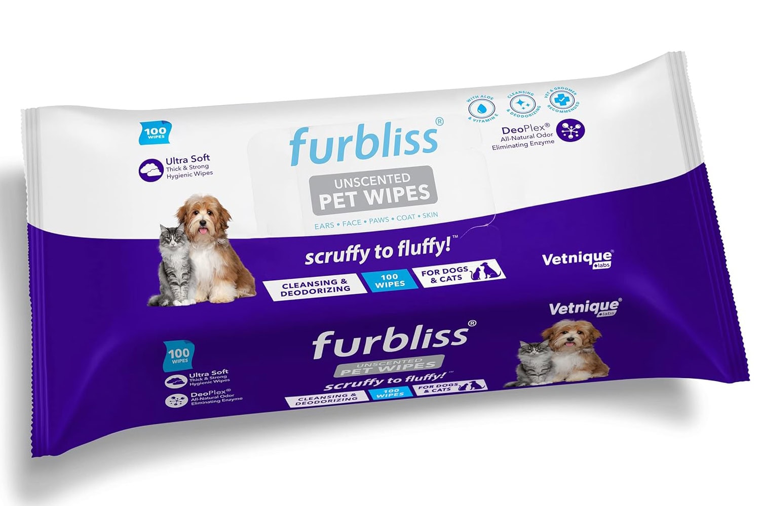 Vetnique Labs Furbliss Hygienic Pet Wipes for Dogs & Cats