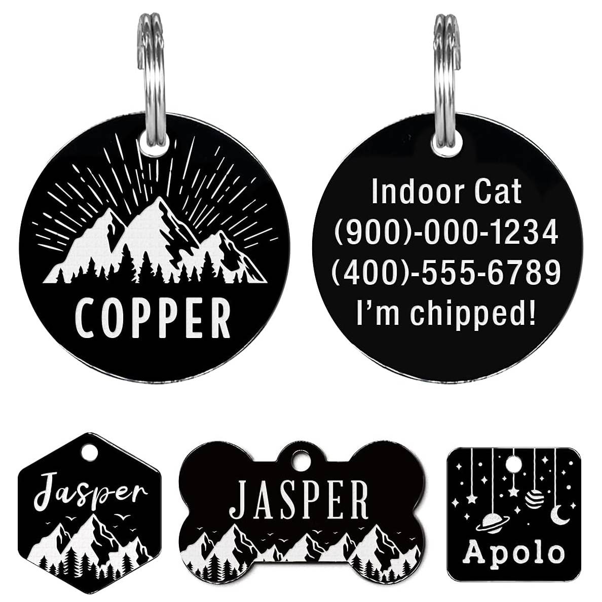 Vimdevs Stainless Steel Pet ID Tags