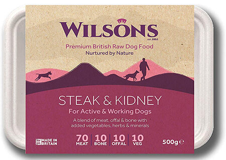 Wilsons Steak & Kidney Premium Frozen Raw Dog Food