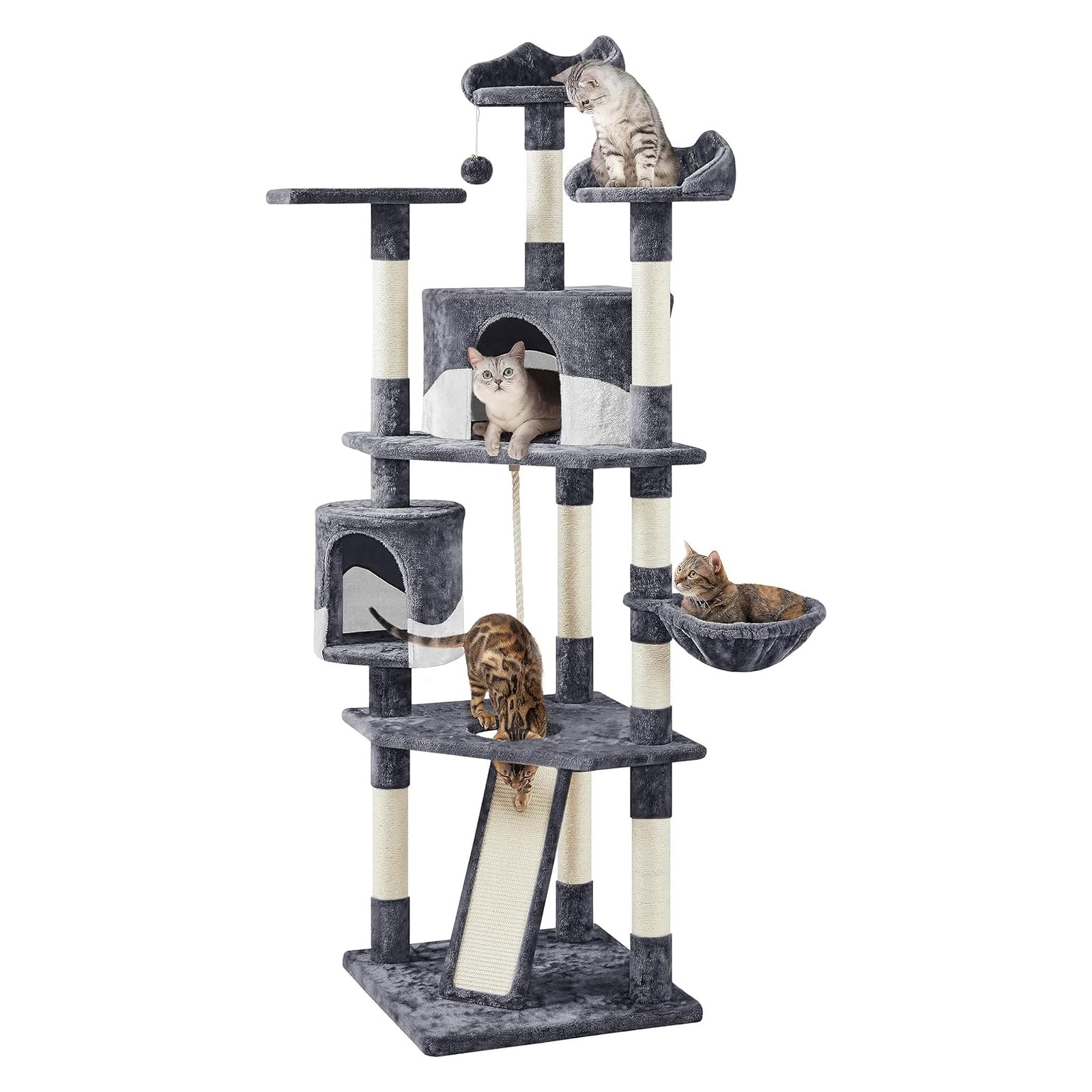 Yaheetech 79in Multi-Level Cat Trees Indoor Cat Tower