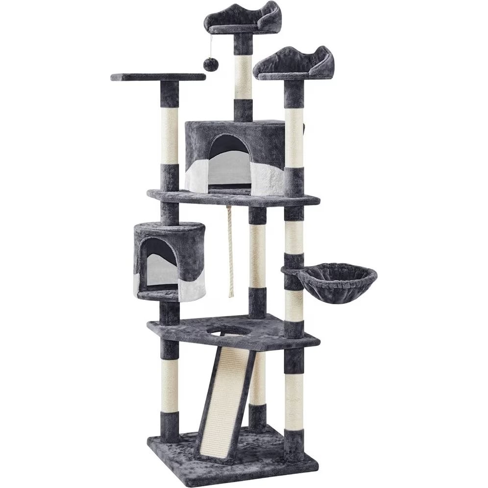 Yaheetech Plush Cat Tree & Condo