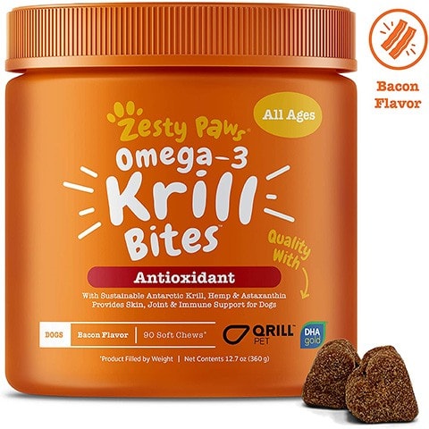 Zesty Paws Krill Fish Oil for Dogs