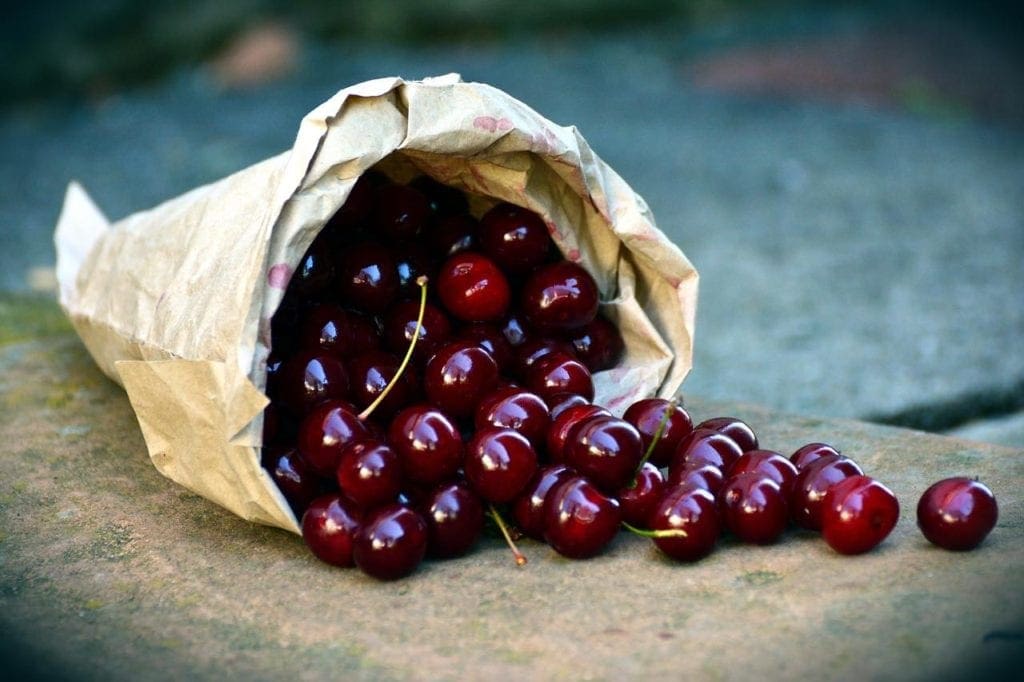 cherries in bag