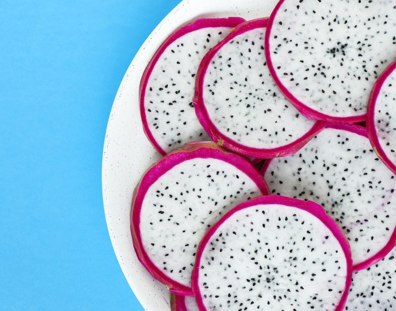 dragon fruit slices