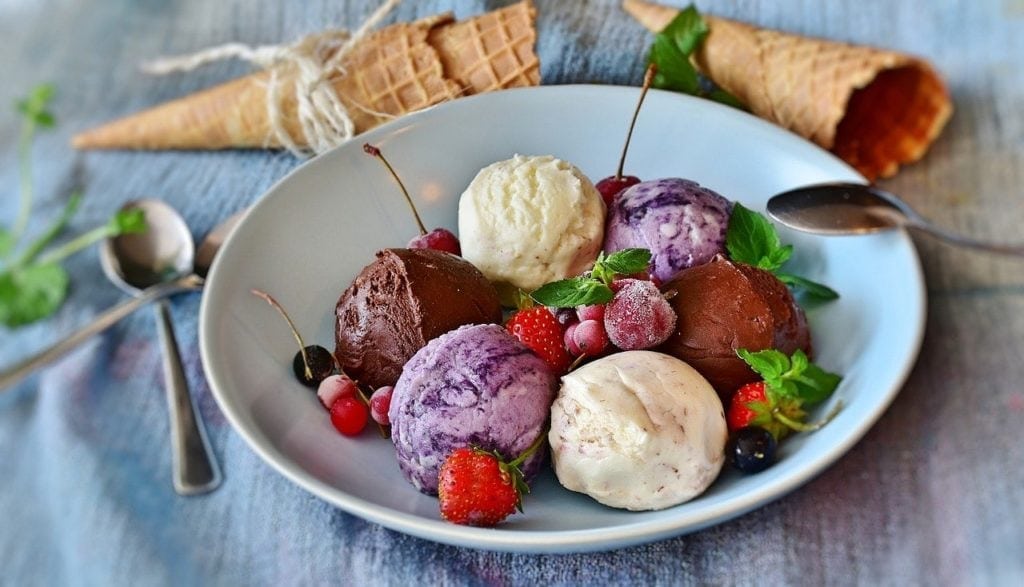 ice cream in bowl