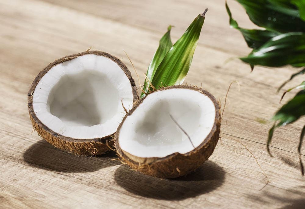 a sliced coconut