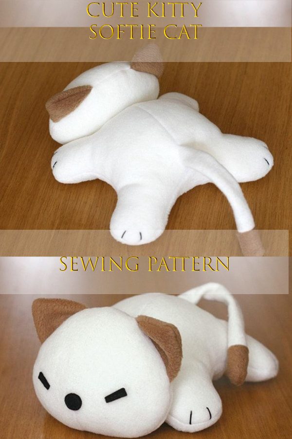 DIY CUTE KITTY SOFTIE CAT SEWING PATTERN