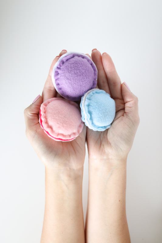 DIY MACARON CAT TOYS