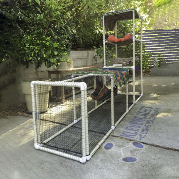 DIY Stand-Alone Outdoor Cat Enclosure- Klever cages