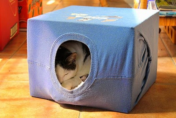DIY cat hiding place