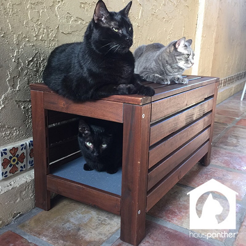 DIY cat hiding place