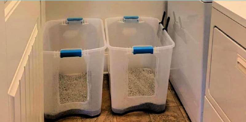 DIY cat litter box
