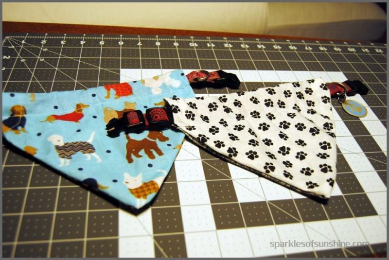HOW TO MAKE A REVERSIBLE SLIP OVER THE COLLAR DOG BANDANA