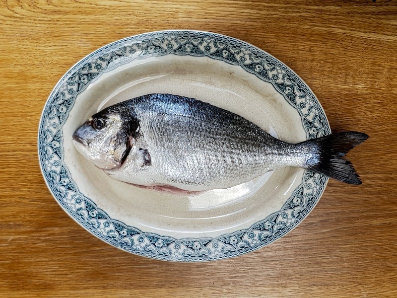 silver fish on a plate