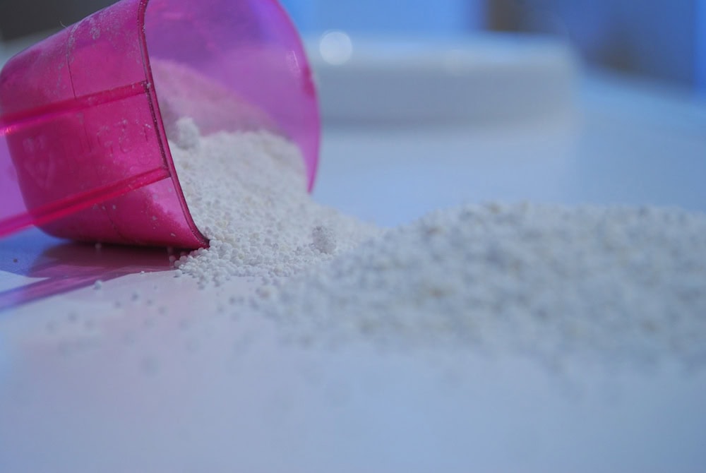spilled bleach powder