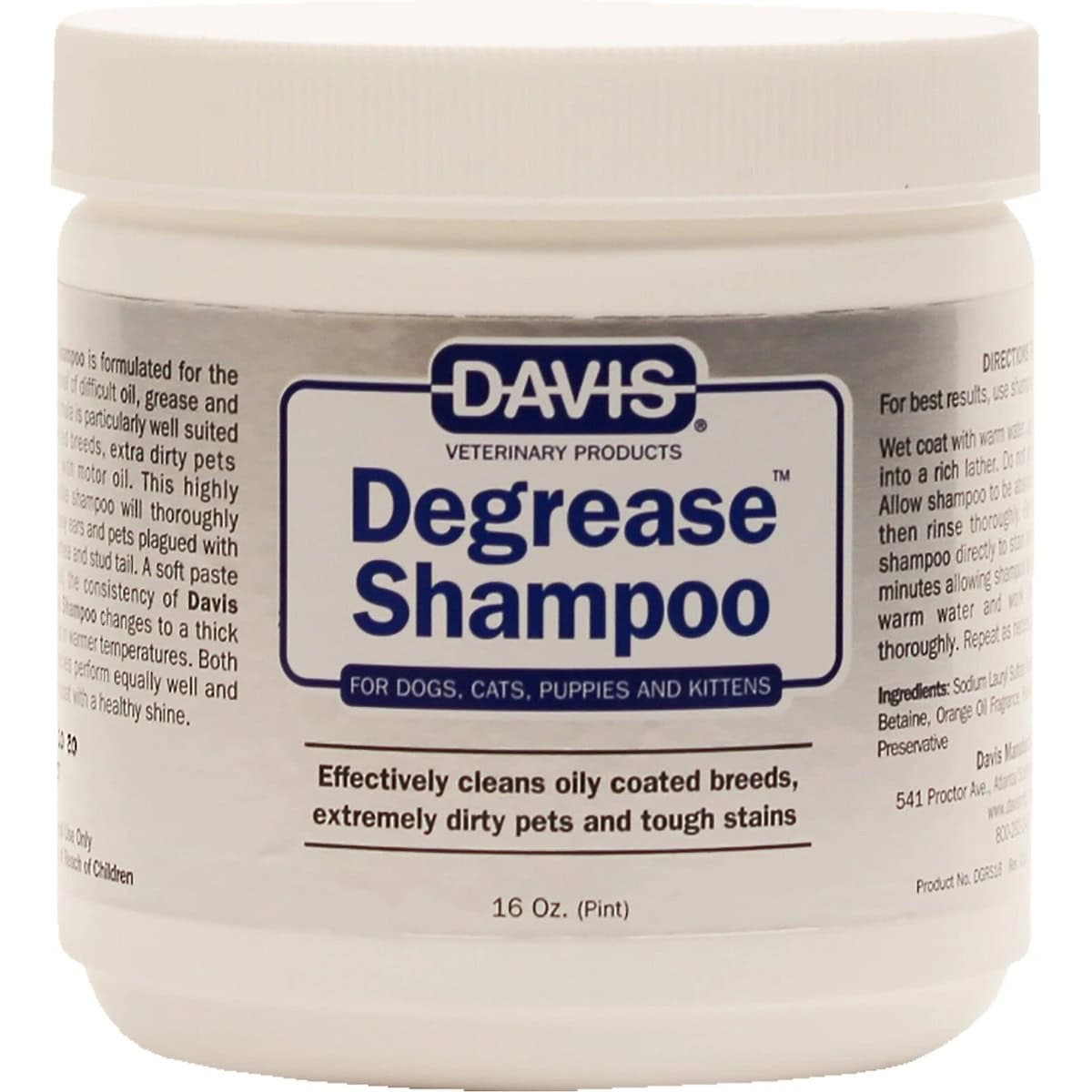 Davis Degrease Dog & Cat Shampoo 