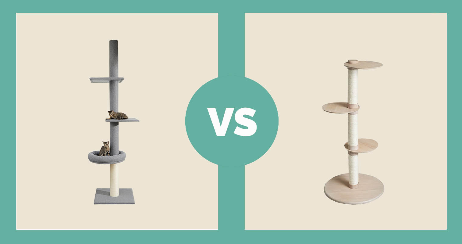 Frisco Floor to Ceiling Cat Tower vs. Tuft + Paw Frond