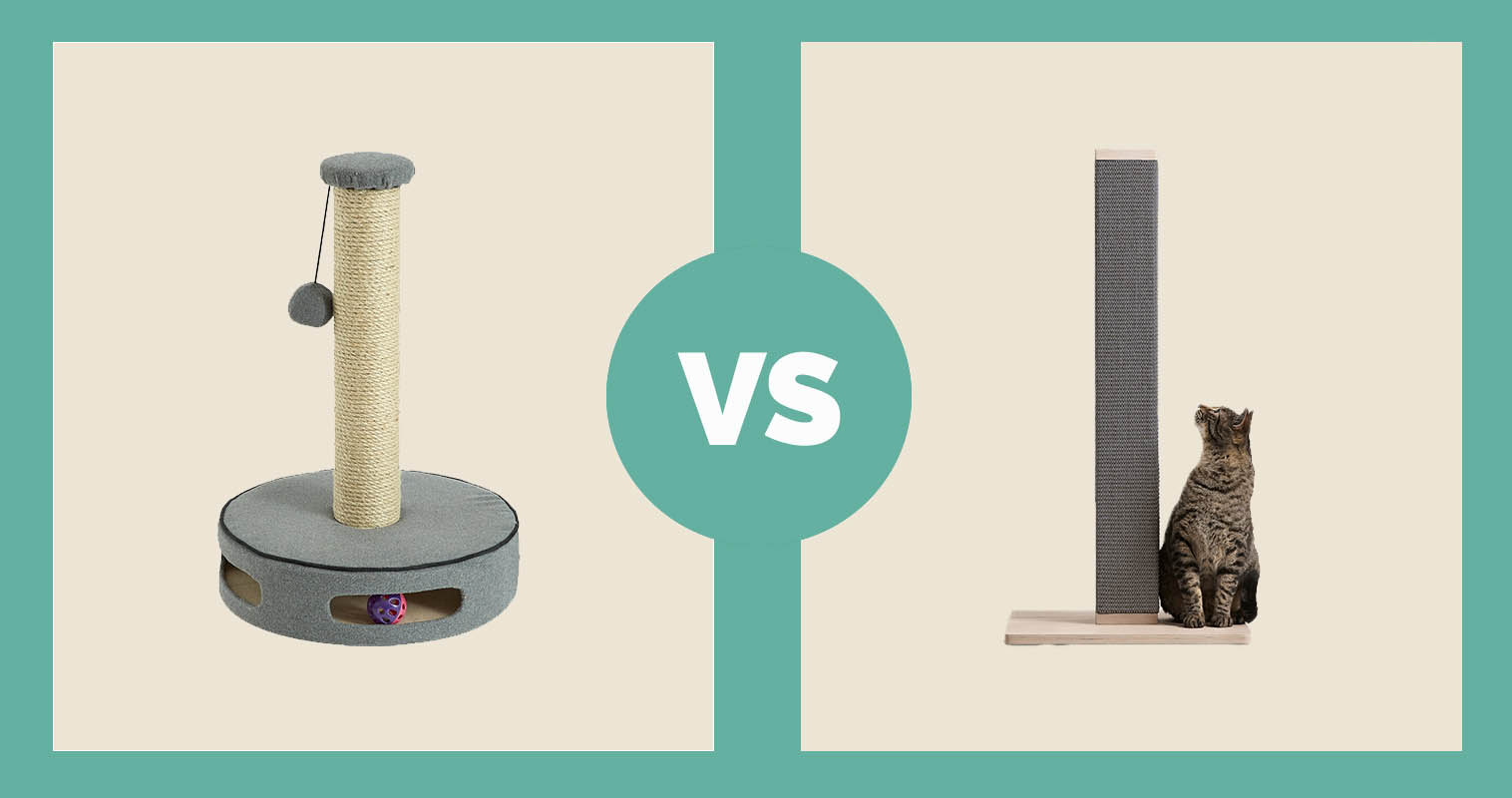 Two By Two The ElmJute Cat Scratching Post vs. Tuft + Paw Zip