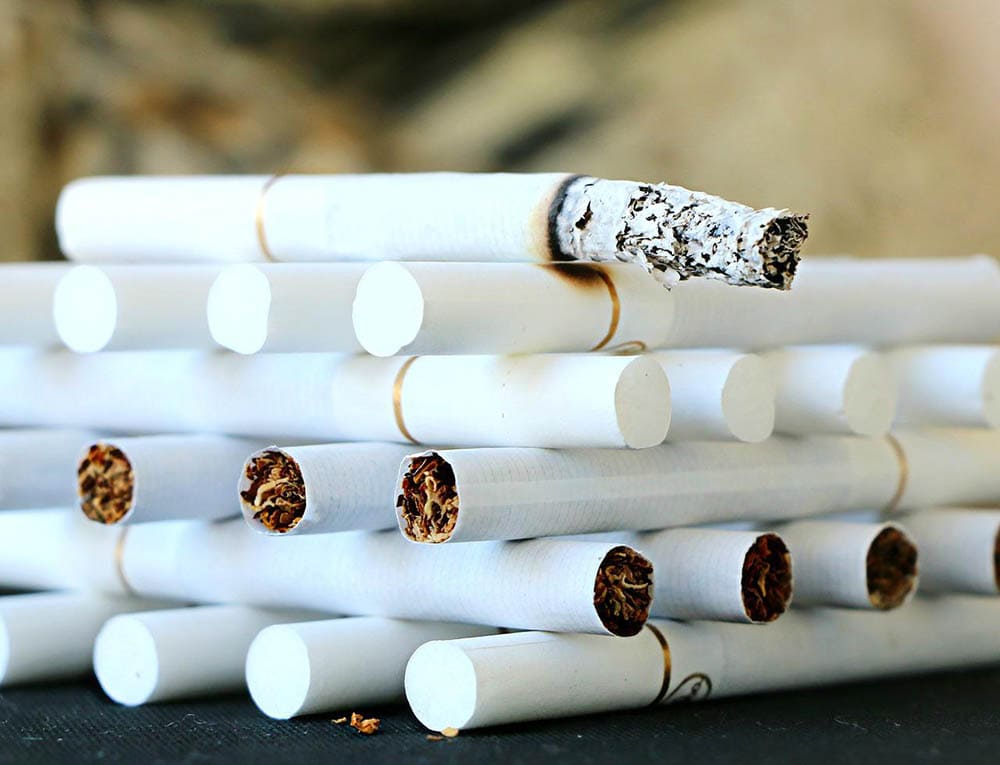 stack of cigarettes