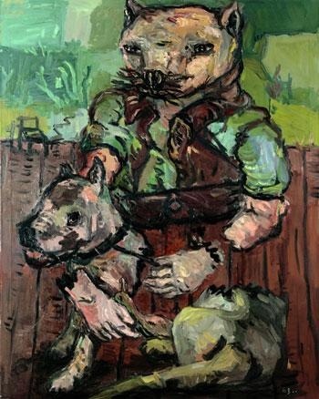 Cat head - Georg Baselitz
