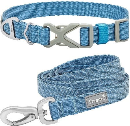 Frisco Outdoor Heathered Nylon Collar and Leash