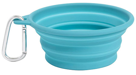 Frisco Silicone Collapsible Travel Bowl with Carabiner, 1.5 Cups