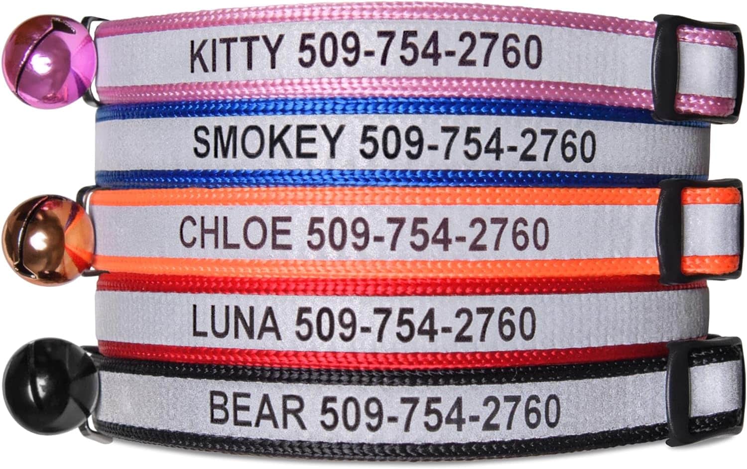 GoTags Personalized Reflective Cat Collar