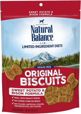 Natural Balance LIT Limited Ingredient Grain-Free Treats Sweet Potato & Bison Formula Dog Treats
