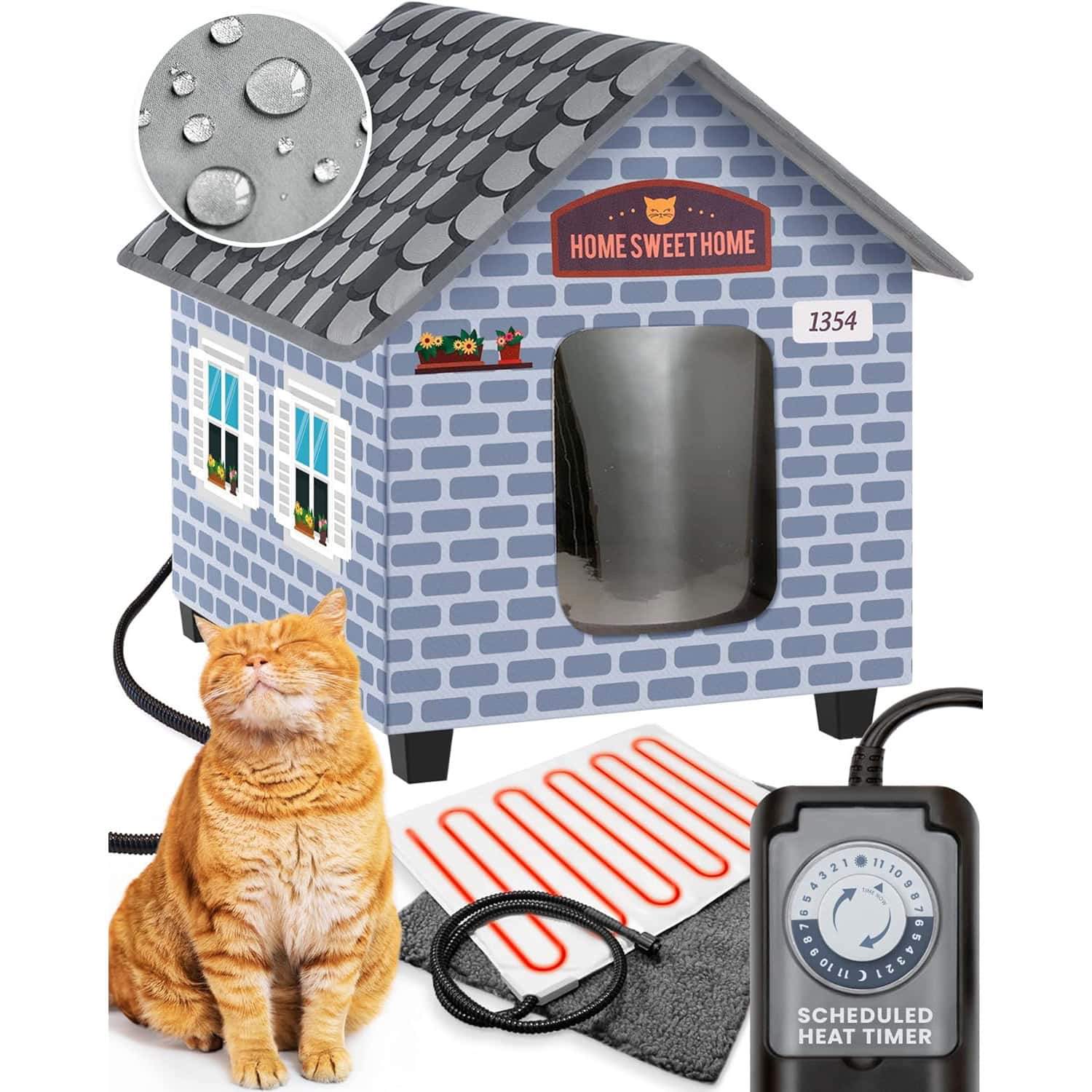 PETYELLA Heated Cat Houses for Outdoor Cats