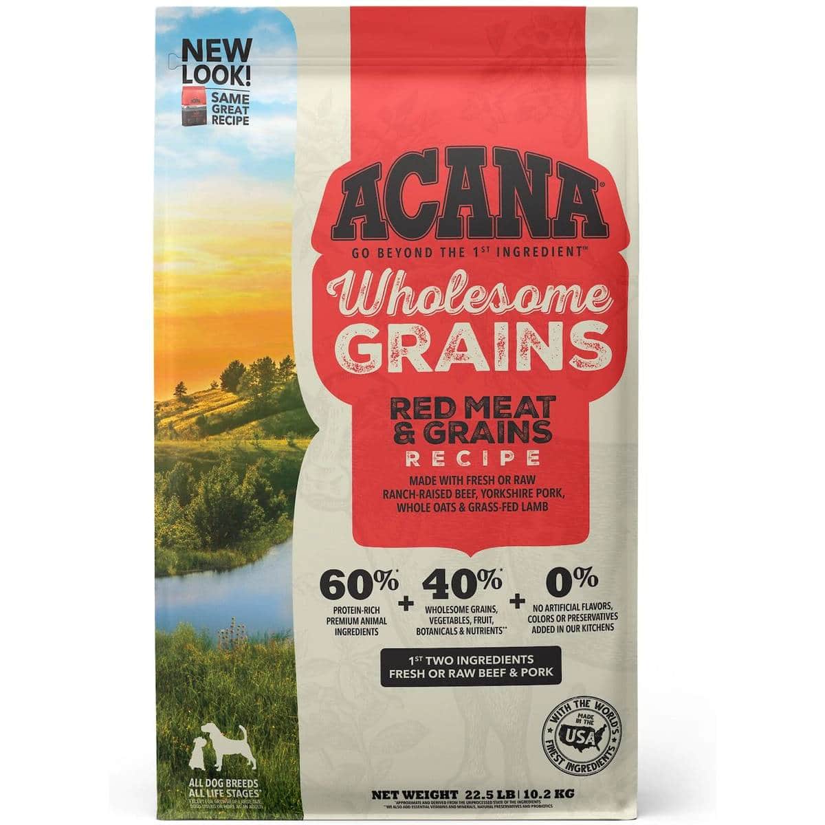 ACANA Wholesome Grains Red Meat Recipe Gluten-Free Dry Dog Food