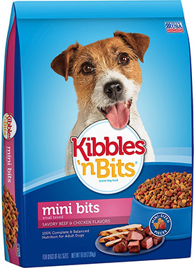 Kibbles and Bits Small Breed Mini Bits Savory Beef and Chicken