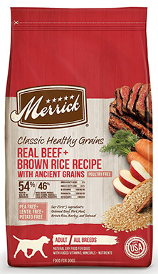 Merrick Classic Healthy Grains Real Beef + Brown Rice Recipe with Ancient Grains Adult Dry Dog Food