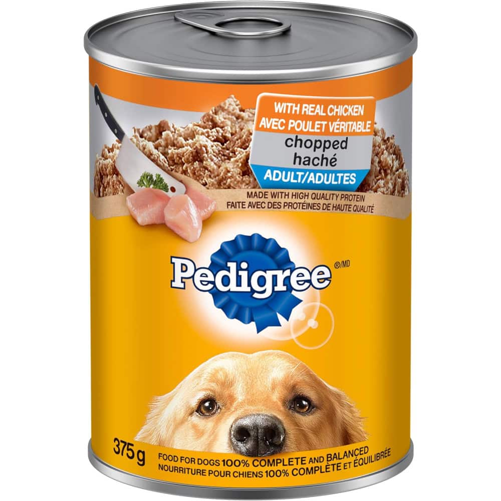 PEDIGREE CHOPPED Adult Wet Dog Food, Ground Dinner Chicken 