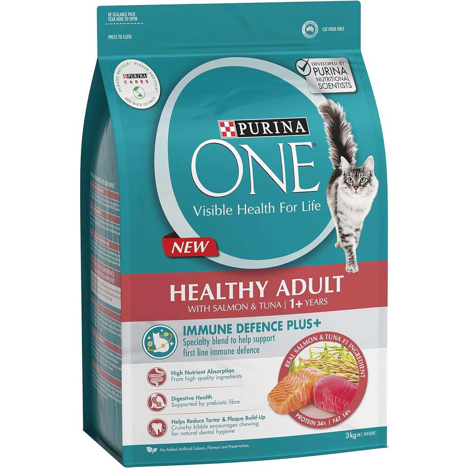 Purina One Adult Salmon and Tuna Dry Cat Food