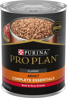 Purina Pro Plan High Protein Pate, Beef & Rice Entree wet dog food