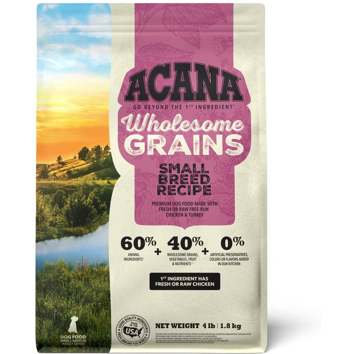 ACANA Wholesome Grains Small Breed Recipe Dry Dog Food 