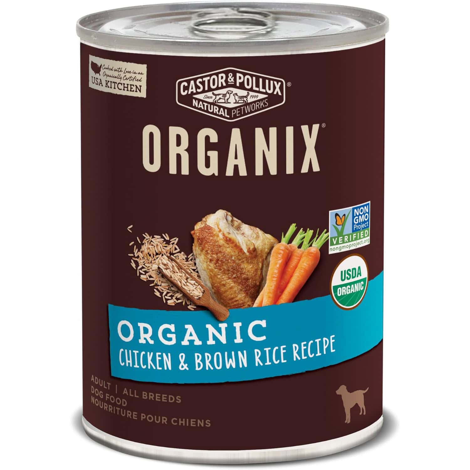 Castor & Pollux Organix Organic Chicken & Brown Rice Recipe Adult Canned Dog Food