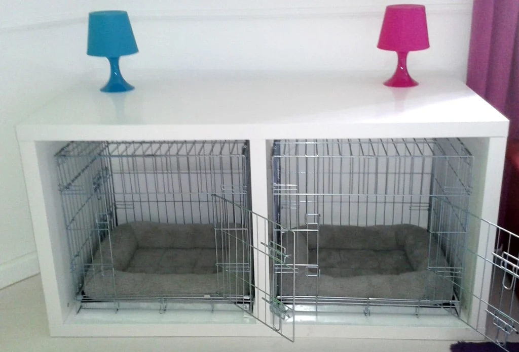 DIY IKEA Furniture Dog Crate System by IKEA Hackers