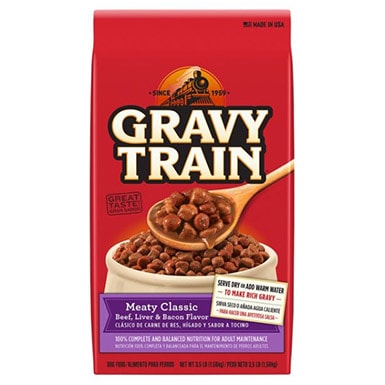 Gravy Train Meaty Classic Beef Liver & Bacon Flavor